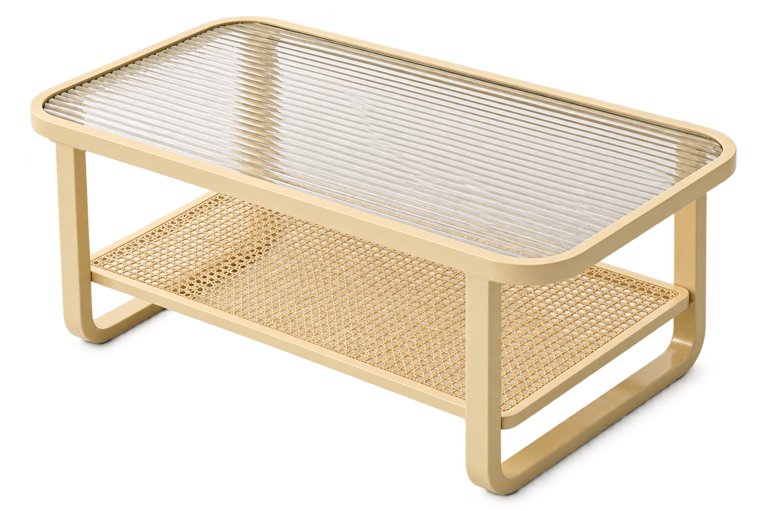 U-shaped coffee table transparent product image