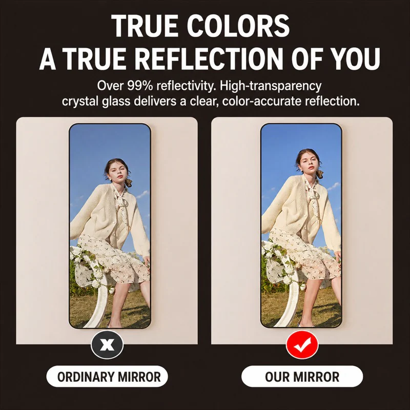 Black Frame Full-Length Mirror